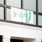 Green Simple Foliage Wedding Banner (Äußeres Gebäude)