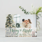 Green Simple Foto Feiertagskarte (Stehend Vorderseite)