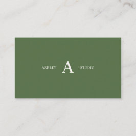 Green Simple Minimal Beruflich Business Cards Visitenkarte