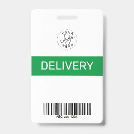 Green Simple Minimalistisch Delivery Pass ID-Abzei Ausweis