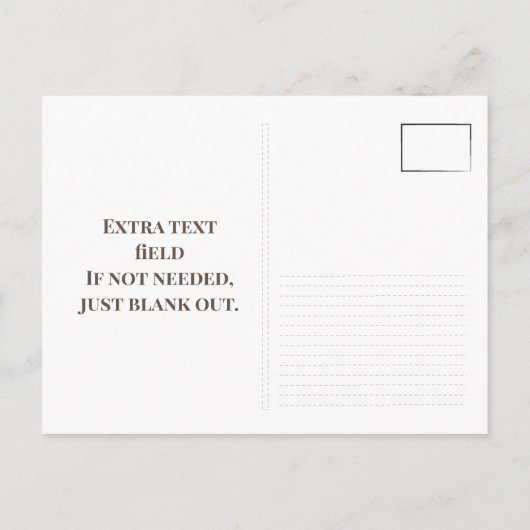 Green Simple mit Foto Save the Date Card Ankündigungspostkarte (Rückseite)