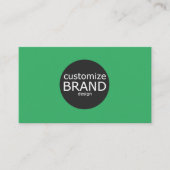 Green Simple Modern Berufliche Logos Visitenkarte (Vorderseite)