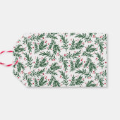 Green Simple Modern Lettering Frohe Weihnachten Geschenkanhänger (Rückseite Horizontal)