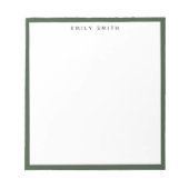 Green Simple Modern Notizblock (Vorderseite)