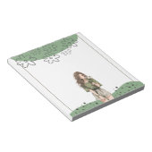 Green Simple Niedlich Anime Boho Notepad Notizblock (angewinkelt)