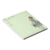Green Simple Niedlich Anime Boho Notepad Notizblock (angewinkelt)