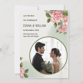 Green Simple Save the Date Einladung