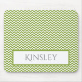 Green Simple Zickzack Personalisiert Mouse Pad Mousepad (Vorne)