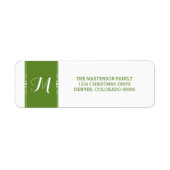 Green Simply Chic Holiday Address Labels (Vorne)