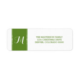 Green Simply Chic Holiday Address Labels