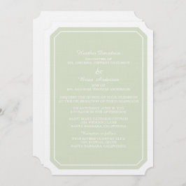 Green Simply Elegant Wedding Invite Einladung
