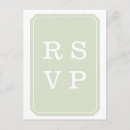 Green Simply Elegant Wedding UAWG Postcard Einladungspostkarte