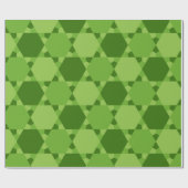 Green Six Point optische Illusion Muster Geschenkpapier (Flach)