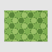 Green Six Point optische Illusion Muster Seidenpapier (Vorderseite)