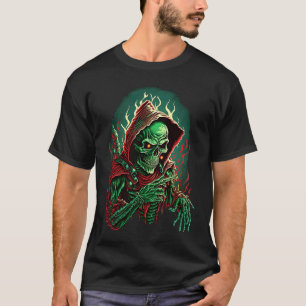Green Skeleton Untot Death Occult Goth Skeleton T-Shirt