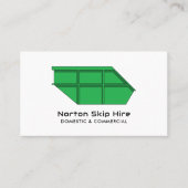 Green Skip, Skip/Dumpster Company Visitenkarte (Vorderseite)