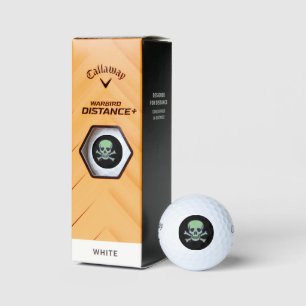 Green Skull Black Callaway Warbird Golf Bälle 3pk