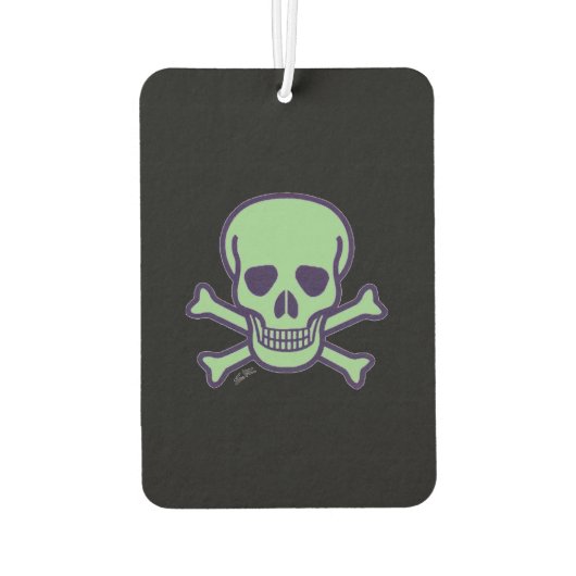 Green Skull Black Car Lufterfrischer (Rückseite)