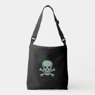 Green Skull Black Crosbag Tragetaschen Mit Langen Trägern