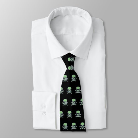 Green Skull Black Krake Krawatte (Gebunden)