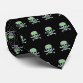 Green Skull Black Krake Krawatte (Gerollt)