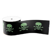 Green Skull Black Ribon spool Ripsband (Spule)