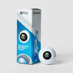 Green Skull Black Taylor Made TP5 Golfbälle 3 pk