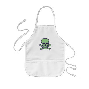 Green Skull Children White Koch Schürze