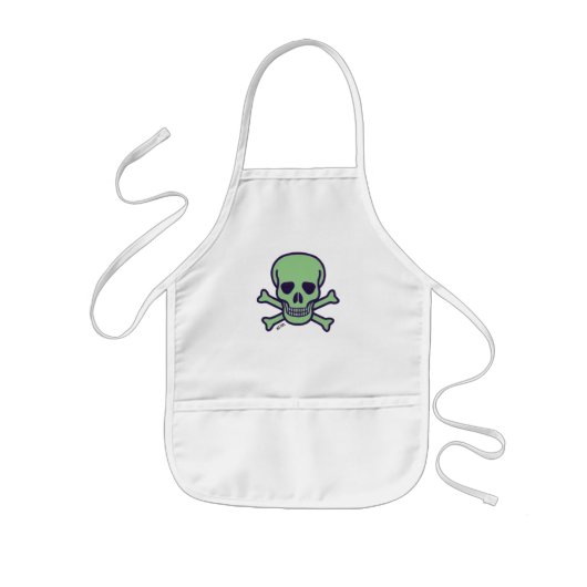 Green Skull Children White Koch Schürze (Vorne)