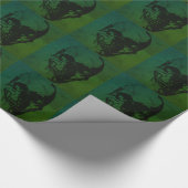 Green Skull Fantasy Art Heavy Metal Rock Geschenkpapier (Ecke)