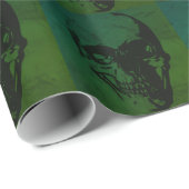 Green Skull Fantasy Art Heavy Metal Rock Geschenkpapier (Rolleneckpunkt)
