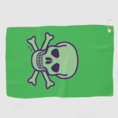 Green Skull Green Golf Handtuch (Horizontal)
