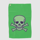 Green Skull Green Golf Handtuch (Vorderseite)
