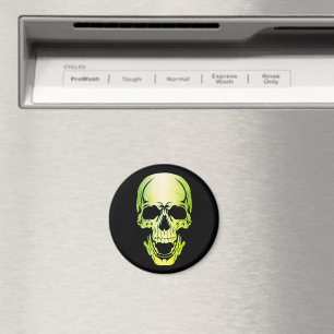 Green Skull Magnet