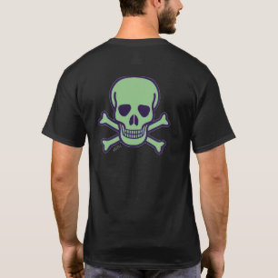 Green Skull Männer Schwarzer T - Shirt zurück