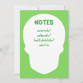 Green Skull Minimal Einladung (Rückseite)