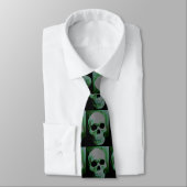 Green Skull Neck Tie Krawatte (Gebunden)