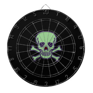 Green Skull Schwarze Dartscheibe