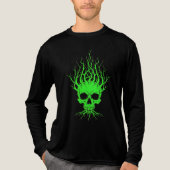 Green Skull Tree Halloween Tri-Blend Shirt (Vorderseite)
