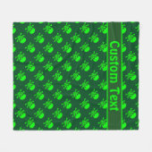 Green Skull und Crossbones Blanken mit benutzerdef Fleecedecke (Vorderseite (Horizontal))