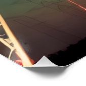 Green Sky Pylons Poster (Ecke)