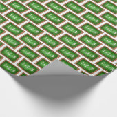 Green Slate Chalkboard Mathematik Lehrer Klassenzi Geschenkpapier (Ecke)