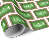 Green Slate Chalkboard Mathematik Lehrer Klassenzi Geschenkpapier (Rolleneckpunkt)