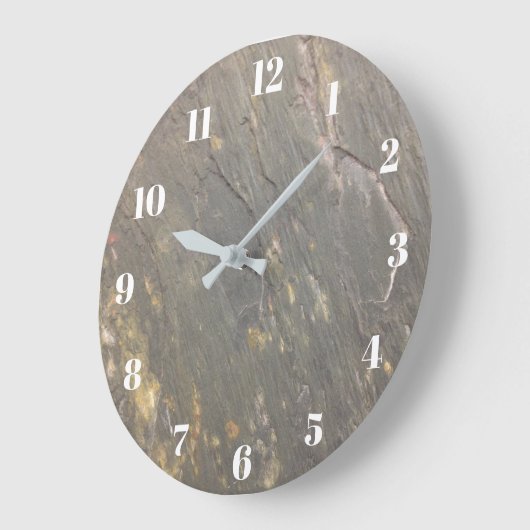 Green Slate Stone Look Große Wanduhr (Winkel)
