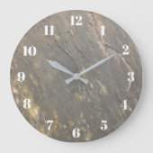Green Slate Stone Look Große Wanduhr (Vorderseite)