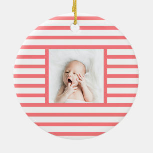 Green Sleepy Baby Dino Roter Streifen modern Keramik Ornament