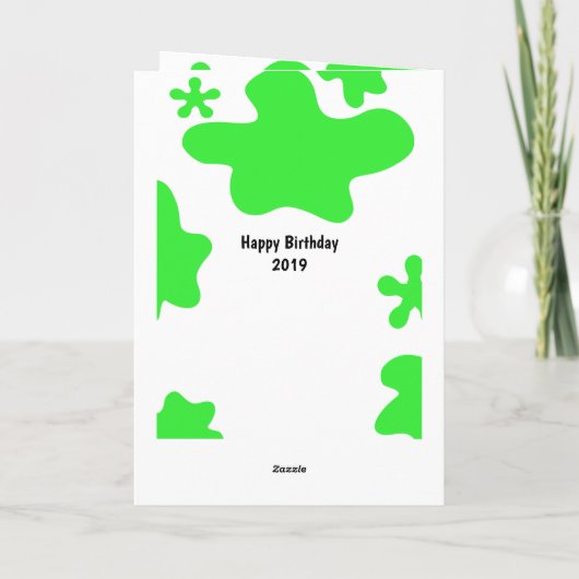 Green Slide 9. Geburtstag Karte (Rückseite)