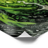 Green Slide Monster Poster (Ecke)