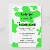 Green Slime Birthday Einladung (Vorderseite)