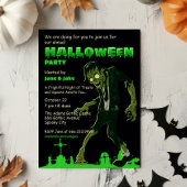 Green Slime Friedhof Zombie Halloween Adult Party Einladung